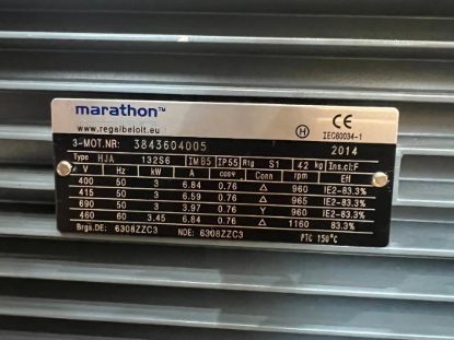 Picture of Marathon HJA Series Asynchronous Electric Motor with 3KW Power and 6Pole