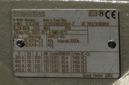 Picture of Siemens 1LE1503-3AB03-3AB4-Z
