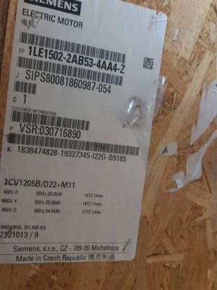Picture of Siemens 1LE1502-2AB53-4AA4-Z