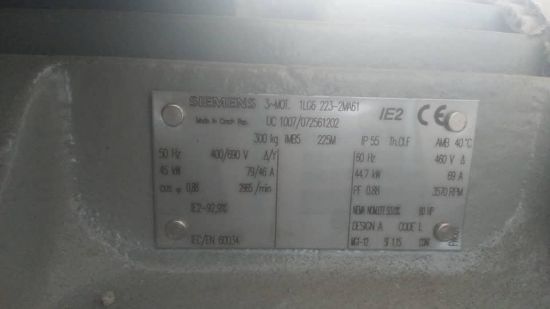 Picture of Siemens motor 45KW,2Pole, Type 1LG6 223-2MA61