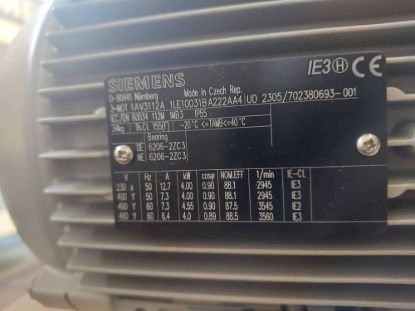 Picture of Siemens 1LE1003-1BA22-2AA4, 4KW,2Pole