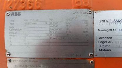 Picture of ABB type AMH 335-4D Electric HV Motor 630KW,4Pole