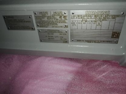Picture of Siemens HV motor 1NA1318-4AA70-0AA0-Z, 6.6KV,4Pole,365KW, ,