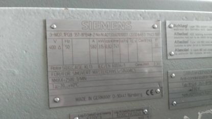 Picture of Siemens motor Type 1PQ8357-8PB48-Z, 315KW, 8Pole	