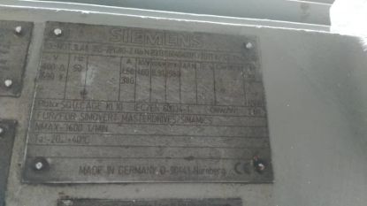 Picture of Siemens motor Type 1LA8 355-2PC80-Z, 400KW, 2Pole			